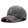 White Brown Lambswool Baseball Cap Big Letter Embroidery Men Winter Hats Warm Plush Trucker Hats Fo 6