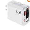 USB Phone Charger With Retractable USB C Cable For Iphone 17 16 15 Samsung POCO Xiaomi