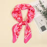 Elegant Yellow Square Silk Scarf Breathable Neck Windproof Women Hair Wrap 5