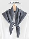 Decorative Small Scarf Wool Knitted Triangle Shawl For Womens Autumn Winter Neck Warmth 5