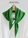 Decorative Small Scarf Wool Knitted Triangle Shawl For Womens Autumn Winter Neck Warmth 13