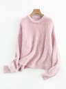 Dropped Sleeved Loose Sweaters Warm Alpaca Pullovers For Women Camel Beige Winter Fall Top 6