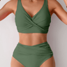 VigoBreviya 2025 Sexy Solid Strapped Swimwear Women Cross Push Up Bikini Set Brazilian Lady Swimsuit