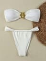 Brazilian Thong Swimwear For Women Bandeau PushUp Bikini Set 10