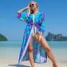 Luxury Beach Outings Belted Swimwear Cape Sea Boho Coverup Long 11