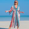 Luxury Beach Outings Belted Swimwear Cape Sea Boho Coverup Long 18