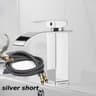 Black Waterfall Wash Basin Faucet Stainless Steel Toilet Bathroom Faucet Cold And Water 7