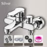 Shower Faucet Faucet Mixing Valve Shower Mixing Switch Triple Bathtub Shower Set Cold Faucet 4