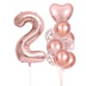 Rose Golden Number  Heart Balloons For Wedding And Birthday Celebration 6