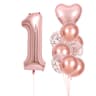 Rose Golden Number  Heart Balloons For Wedding And Birthday Celebration 5