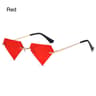 Rimless Sun Glasses For Women Retro Diamond Shaped Halloween Glasses Triangle Sunglasses Rave Party 10