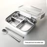 Durable LeakProof Stainless Steel Lunch Box With Compartments EasyClean Bento Container For Office  6