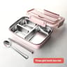 Durable LeakProof Stainless Steel Lunch Box With Compartments EasyClean Bento Container For Office  7