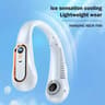 Portable Vaneless Hanging Neck Fan With USB Cooler Digital Display Adjustable Speeds And Bladeless  8