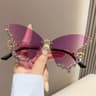 Bling Sunglasses For Women Rhinestone Butterfly Purple Diamond Shades 6