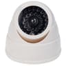Realistic Fake Dome Security Camera With Red LED Light  Battery Operated IndoorOutdoor Surveillance