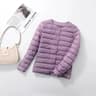 Lightweight Packable Down Jacket For Women Slim Fit White Duck Down Winter Coat 13