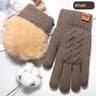 Men  Women Knitted Thick Thermal Full Finger Gloves Winter Warm Wool Driving Gloves Touchscreen Mit 6
