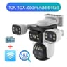 Four Screens WiFi Security Camera Outdoor Optical Zoom Auto Tracking 4 Lens Waterproof Night Vision 7