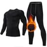 Winter Warm Men Underwear Set Fleece Thermal Long  Compression Tights Sports Fitness Undershirts Tr