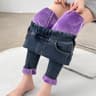 Womens Winter Jeans Fleece Lined Slim Pencil Trousers Elastic Waist Velvet Mom Denim Pants 6