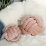 Luxury Glossy Accent Pillow With Tassel Details Braided Cord Knot Ball Cushion For Sofa Bohemian St 12