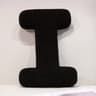 I Love U Soft Seat Cushion Black English Letters Plush Pillow For Back Support Sofa Chair Plushie D 14