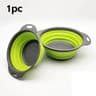 Space Saving Silicone Collapsible Colander  Foldable Strainer Drain Basket 8