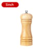 Solid Wood Manual Salt  Pepper Grinder Set With Adjustable Ceramic Grinder Kitchen Spice Mills Set 6