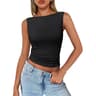 Slim Fit Sleeveless Tank Top For Women Trendy Summer Crop Vest 1