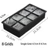 Large Silicone Ice Cube Tray Grid Whiskey Ice Mold For Drinks  Bar Use 8