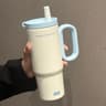Insulated Tumbler With Straw  Handle For Hot And Cold Drinks 1