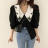 Retro Breeze Summer Blouse For Women Loose Fit Office Casual Top 0