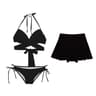 Coastal Glow Bikini Set For Women With Cover Up Skirt Beach Vacation Swimwear 1
