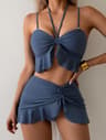 Coastal Chic Convertible Tankini Set With Cover Up  Strapless Bikini Design 1