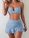 Coastal Glow Swimsuit Set With Underwire Bikini Set And Cover Up 0