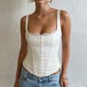 Lace Trim Corset Crop Top For Women Boned Slim Fit Party Clubwear 0