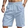 Trail Ease Multi Pocket Cotton Linen Cargo Shorts For Men 0