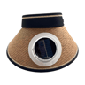 Solar Powered Fan Hat Wide Brim Cooling Sun Visor For Beach Hiking  Outdoor Adventures 6
