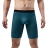 Mens Boxer Briefs Breathable Mesh Ice Silk Underwear With Support Pouch Long Leg Design 3