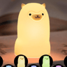 Cute Pear Night Light Dimmable USB Rechargeable Touch Control Silicone Stress Relief Pat Duck Lam