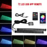 LED Neon Car Ambient Foot Lights Wireless Remote APP Music Control Auto RGB Interior Decorative Lam 7