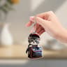 Car Interior Accessory Fun Animal Cat Pendant With Chain Realistic Rearview Mirror Hanging Ornament 14