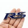 Car Sport RS Emblem Badge 3D Metal RS Letters Front Grille And Rear Trunk Sticker Accessories 5