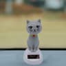 Solar Energy Car Decoration Cartoon Cat Shaking Head Doll Creative Automotive Interior Gift 7