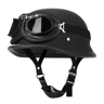 German Leather Vintage Motorcycle Helmet Half Open Face Biker Casco Moto Helmet Pilot Style 8