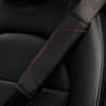Car Seat Belt Shoulder Pad PU Carbon Fiber Leather Cushion Universal Interior Accessory Set 0