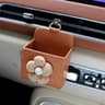 Cute Bear Car Storage Organizer With Floral Faux Leather Design 7