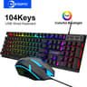 Mechanical Feel Keyboard RGB Color Gaming USB Wired Keyboard Standard Keyboard For Windows Laptop C 7