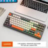 Wireless Keyboard Gaming Dual Mode Bluetooth Keyboard With Rainbow Light RGB PBT Ballcaps Silent Of 5